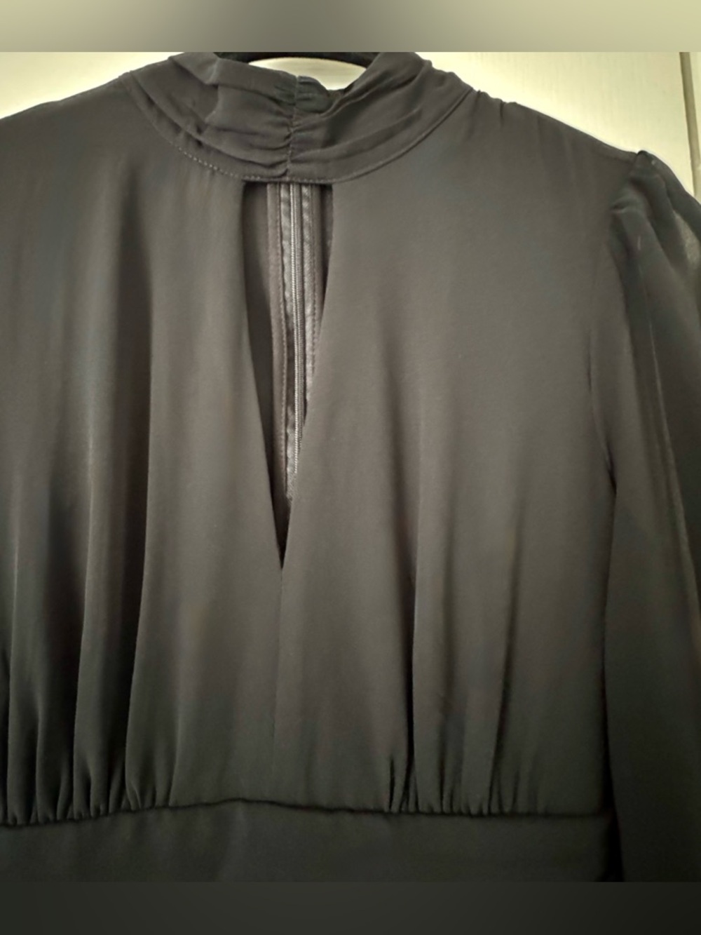 Lulu's Black Maxi Dress with Keyhole Neckline and High Side Slit - Picture 8 of 10